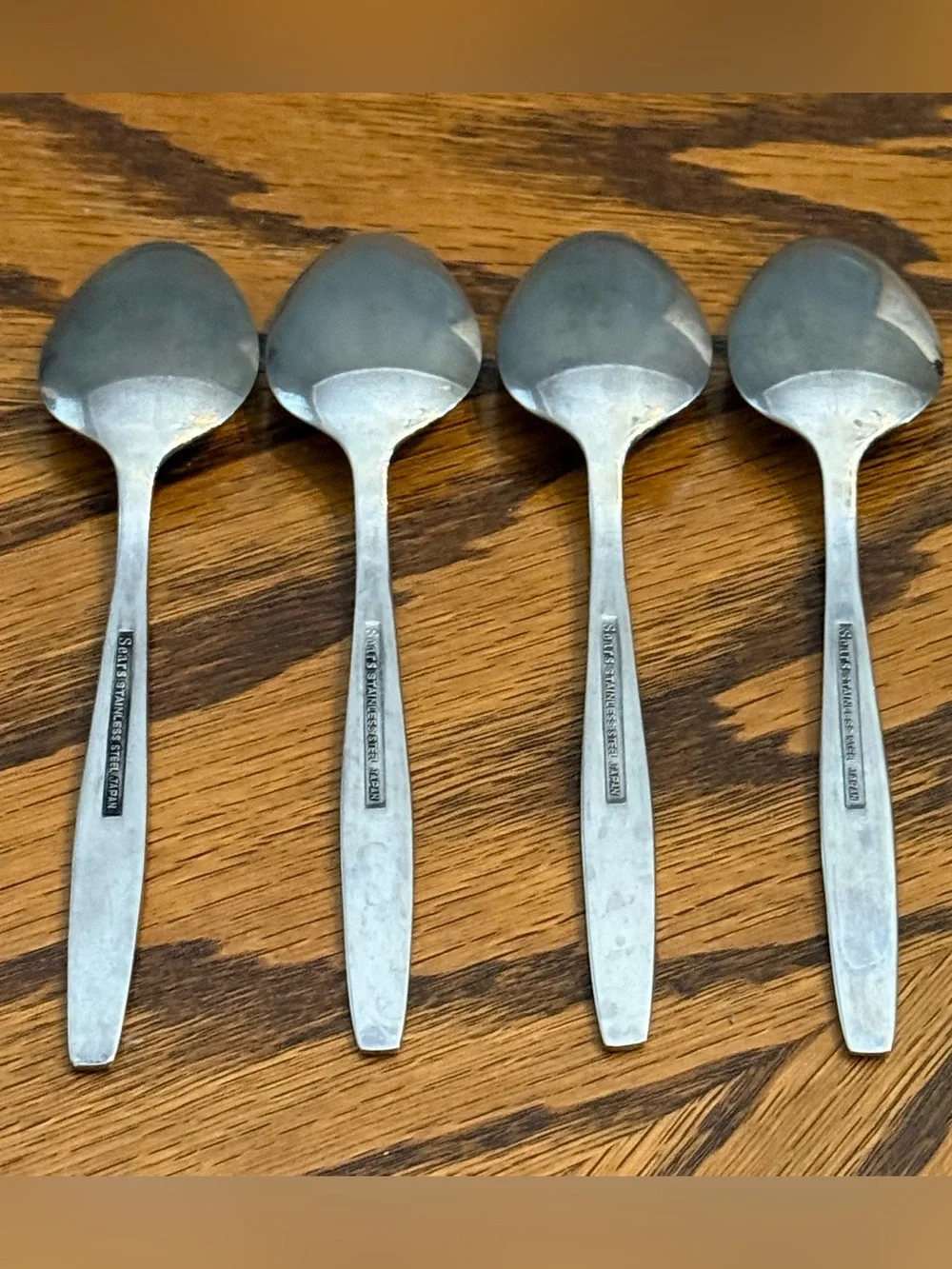 Vintage Sears Summer Breeze 4 Teaspoons Stainless Flatware 6 1/8”